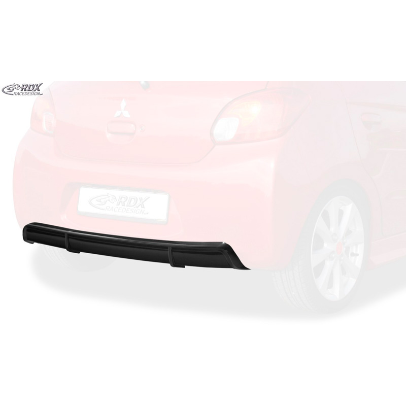 Jupe arrière 'Diffuseur' sur mesure pour Mitsubishi Spacestar 2012-2016 (ABS noir luisant)