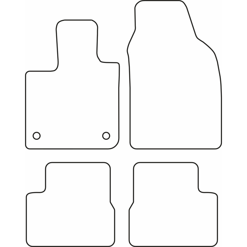 Set de tapis de sol sur mesure pour Fiat 500e 2020-