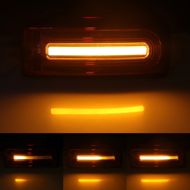 Set de Feux Arrière LED sur mesure pour Mercedes Classe-G W463 G500/G550/G55/G63 AMG 1999-2018 - Rouge/Clair - incl. Feux Dynamiques