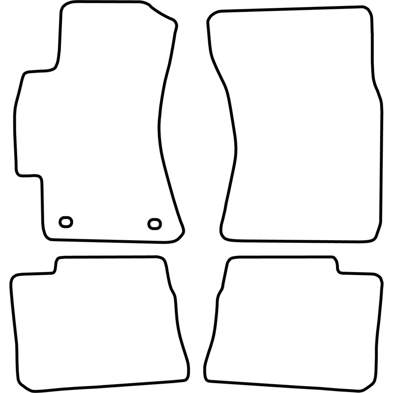 Set de tapis de sol en velours sur mesure pour Subaru Impreza 2008-