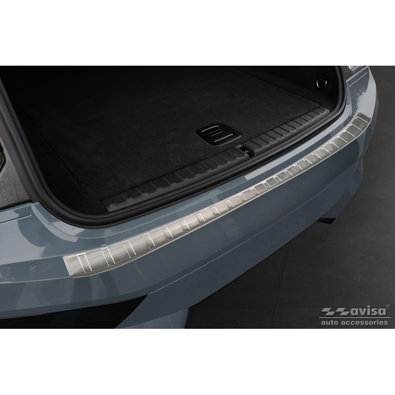 Protection de seuil arrière inox sur mesure pour BMW iX (I20) 2021- 'Ribs'