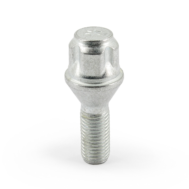 Jeu de antivol de roue H&R M12x1.50x26mm conique - 4 boulons antivol de roues avec adaptateur