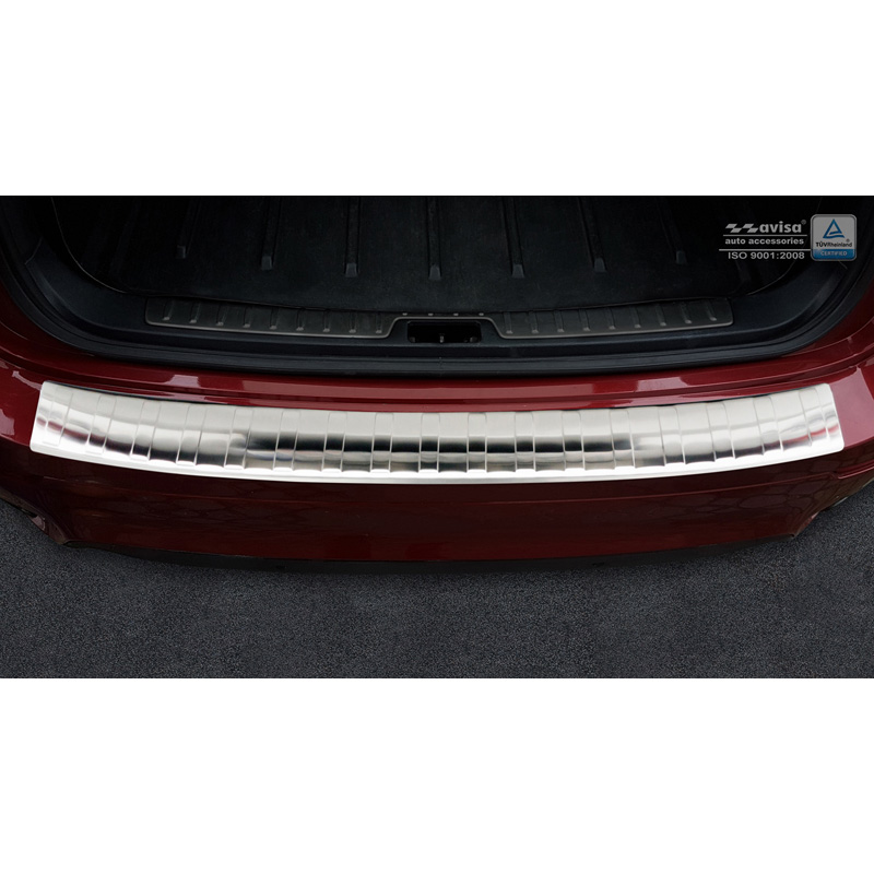 Protection de seuil arrière inox sur mesure pour BMW X6 (E71) 2009-2014 'Ribs'