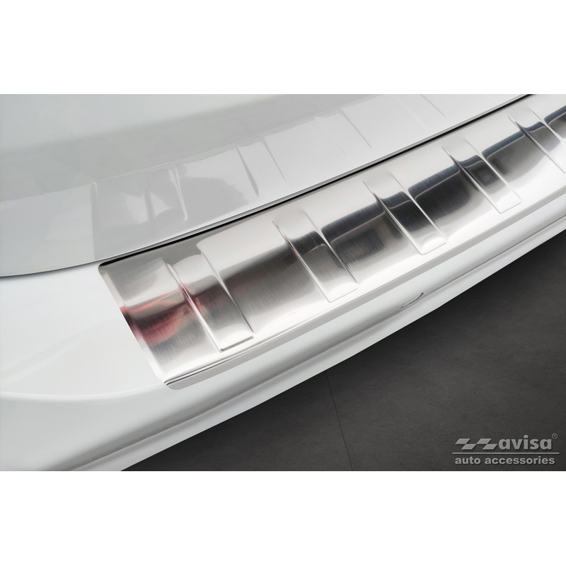Protection de seuil arrière inox sur mesure pour BMW Série 3 G21 Touring 2019-2022 'Ribs'