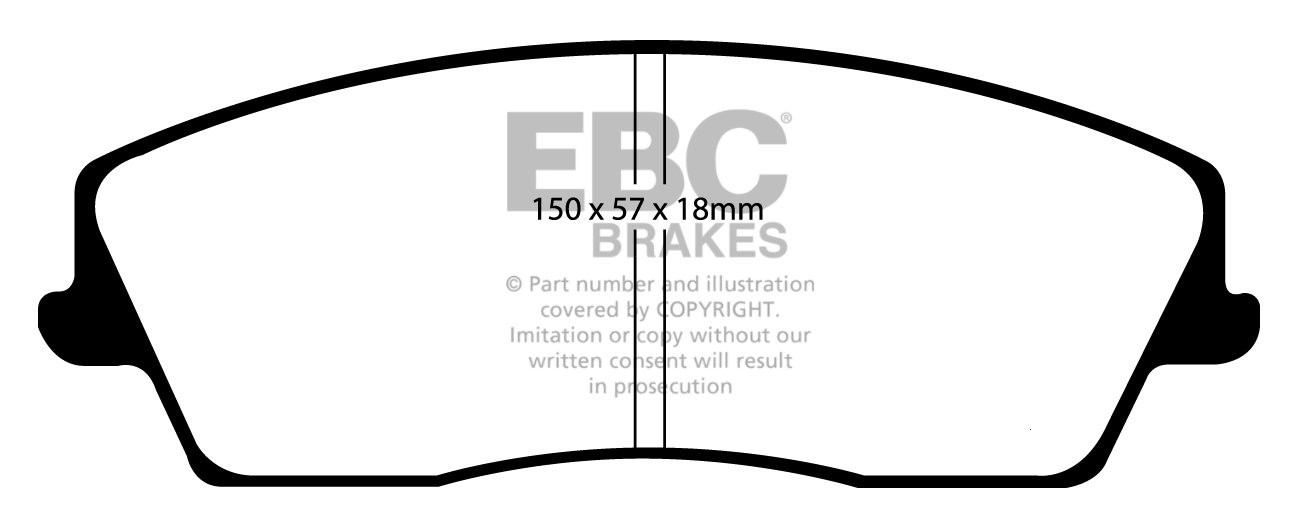 EBC Brakes DODGE (USA) Magnum 2.7 2004-.. Remblokken voorzijde