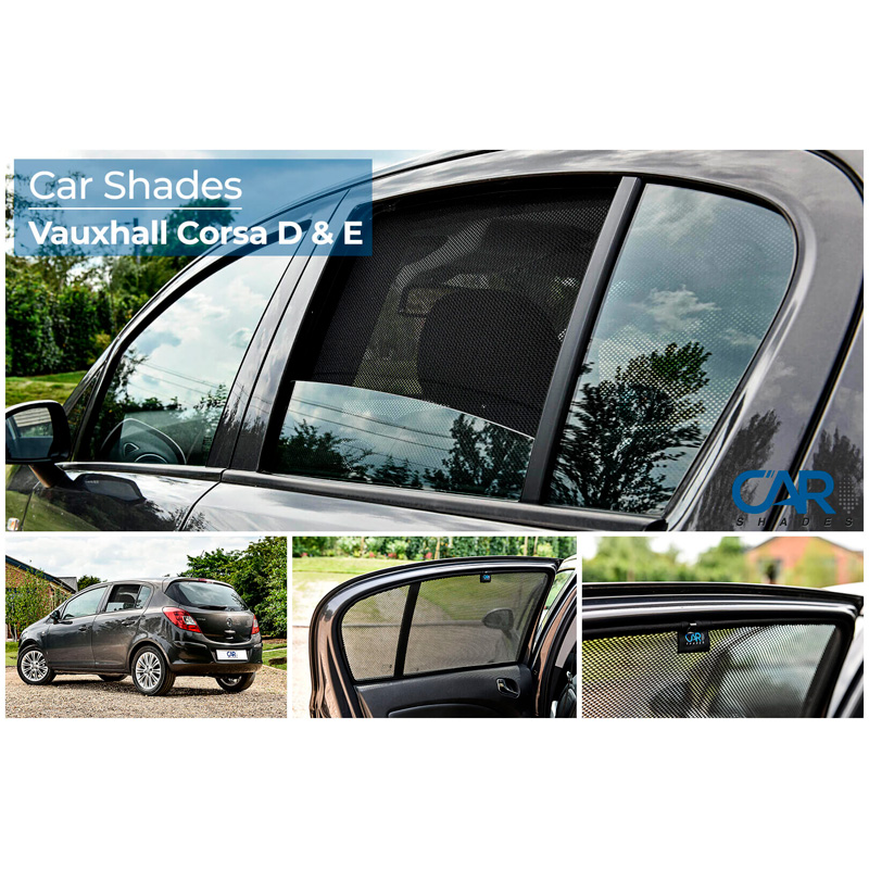 Set de Car Shades (portes arrières) sur mesure pour Opel Corsa D 5 portes 2006-2014 & Corsa E 5 portes 2014-2018 (2-pièces)