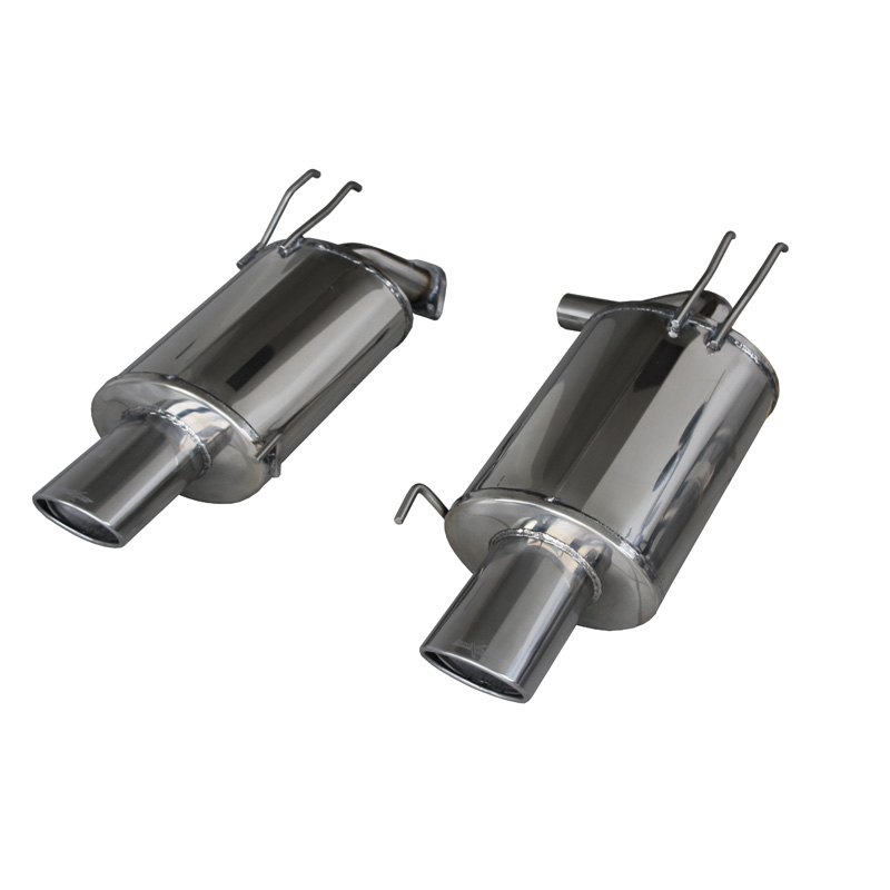 100% Inox Échappement Double sur mesure pour Honda Accord 2.4 Executive 2003- Droite/Gauche 120x80mm