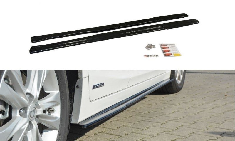 Zijskirts Diffusers Lexus CT Mk1 Facelift Glanzend Zwart