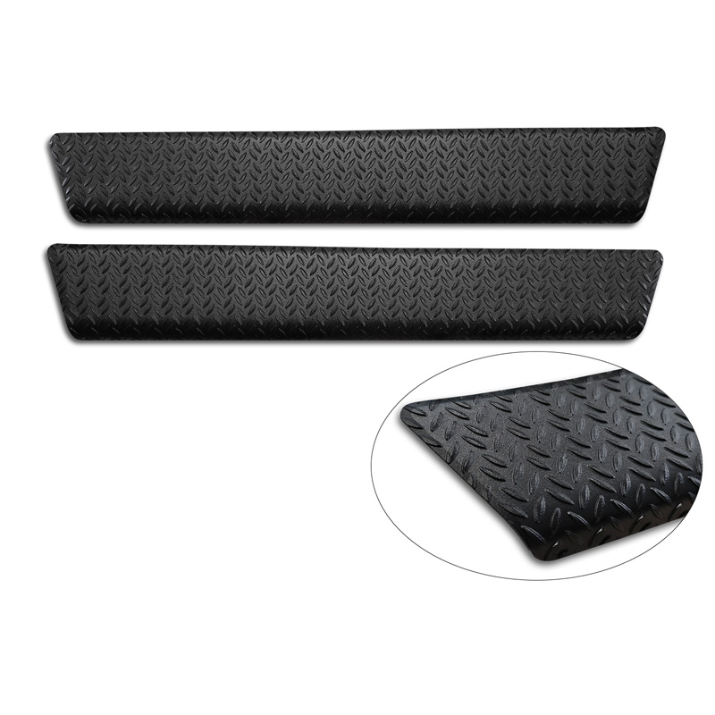 Seuils de portes aluminium 'Riffled Plate' sur mesure pour Toyota Proace Verso II 2016- / Opel Combo-E Life, Peugeot Partner III, Peugeot Rifter, Citroën Berlingo III, Citroën Berlingo III Multispace 2018- / Toyota Proace City, Toyota Proace City Verso