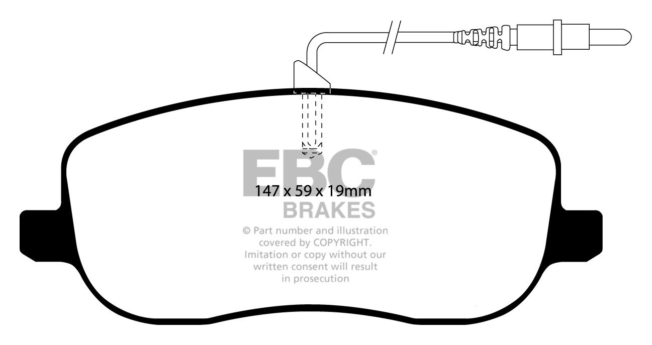 EBC Brakes FIAT Ulysse 2.0 2003-2006 Remblokken voorzijde greens