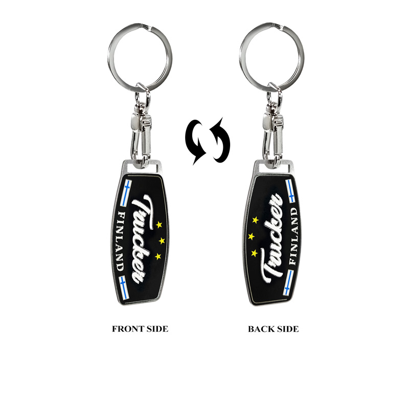 Porte-clés en acier inoxydable - Trucker/Finland