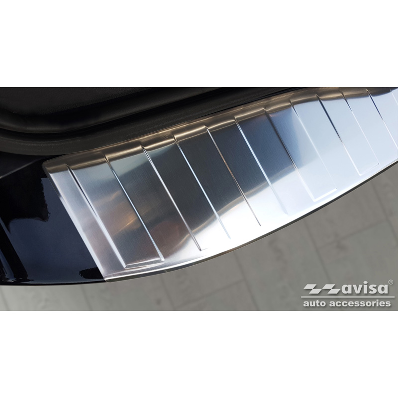 Protection de seuil arrière inox sur mesure pour Ford Mondeo Wagon 2010-2014 'Ribs'