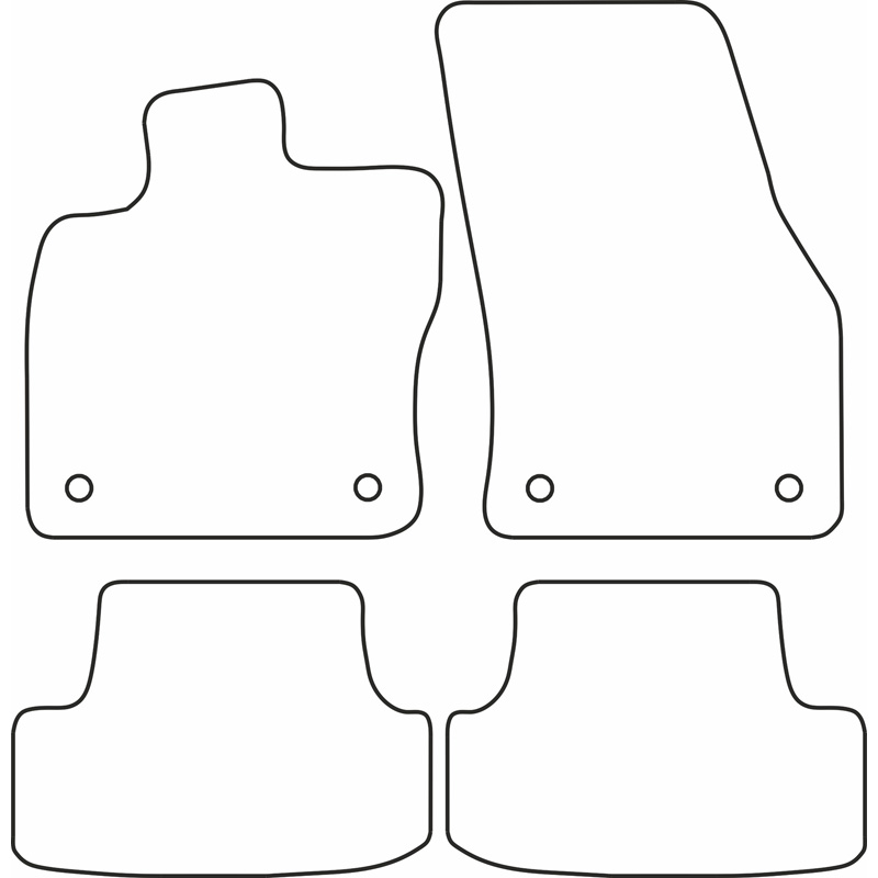 Set de tapis de sol sur mesure pour Volkswagen T-Roc 2017-