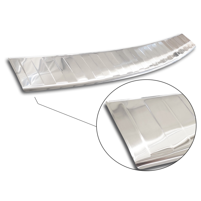 Protection de seuil arrière inox sur mesure pour Dacia Lodgy 2012-2017 & FL 2017- 'Ribs'