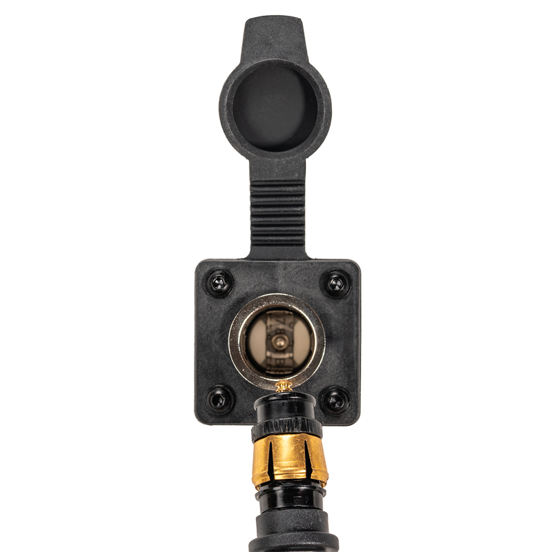 Optimate Kit de prise 12 V pour montage sur panneau - Prise AUTO étanche avec câble de raccordement SAE