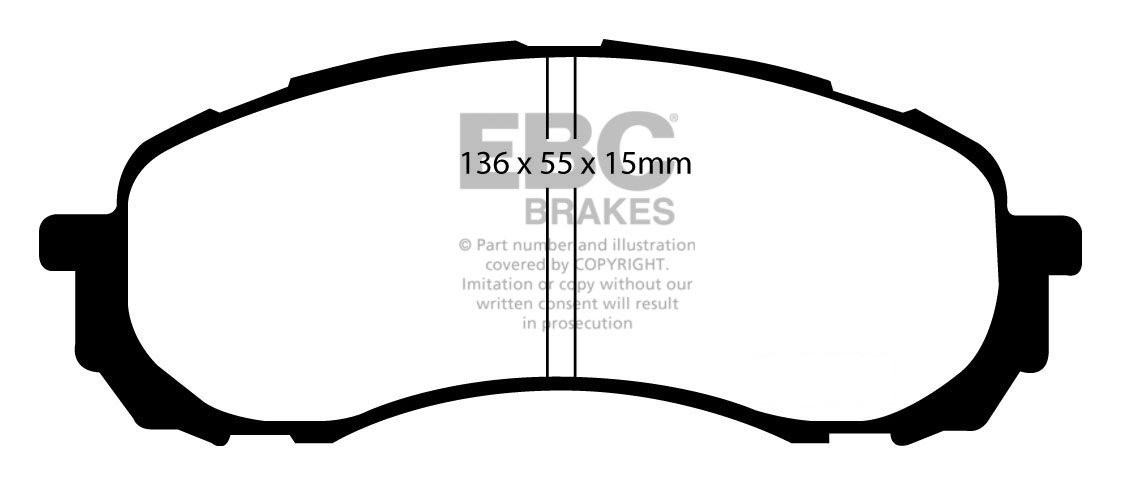 EBC Brakes SUBARU Impreza 1.6 2002-2005 Remblokken voorzijde gre