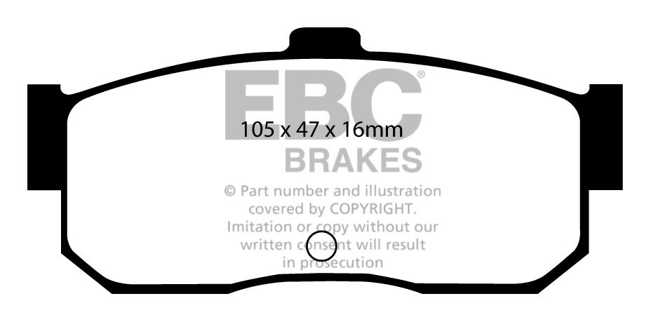 EBC Brakes NISSAN Sunny 1.6 (N14) 91-95 Remblokken achterzijde