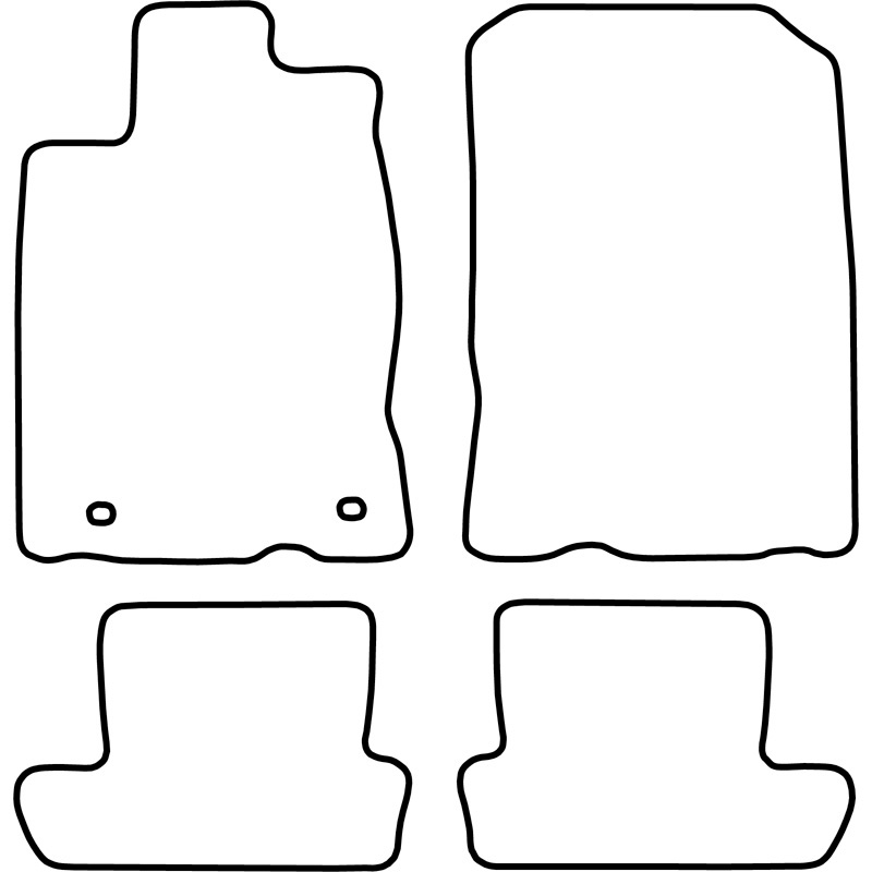 Set de tapis de sol sur mesure pour Honda CR-Z 2010-