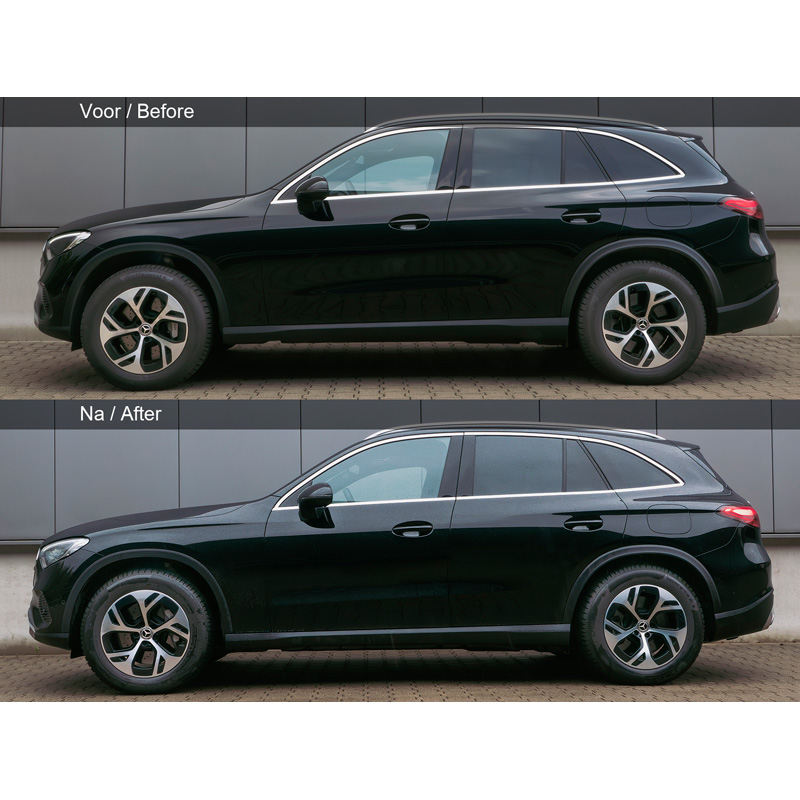 Ressorts d'abaissement H&R sur mesure pour Mercedes GLC (X254) & GLC Coupé (C254) 300e/300de/400e Plug-in-Hybrid 4MATIC seulement pour amortisseurs adaptatifs/Suspension confort 2022- - AV30/AR35mm