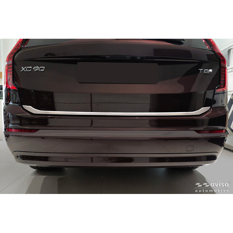 Avisa Revêtement d'habillage du hayon du coffre inox brossé sur mesure pour Volvo XC90 II 2015-19, Facelift 2019-2024 & Facelift 2024-
