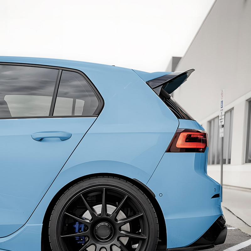 Becquet de toit (Spoiler Cap) sur mesure pour Volkswagen Golf VIII HB 3/5-portes Clubsport/GTi R 2020- (ABS Noir Luisant)