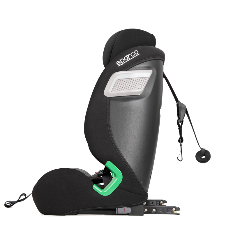 Sparco Siège enfant SK5000I (Isofix) Noir/Bleu i-Size 76-150cm (ECE-R129/03)