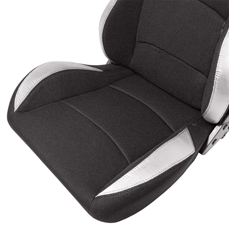 Siège baquet 'BS2' - Noir - Dossier réglable en polyester - incl. glissières