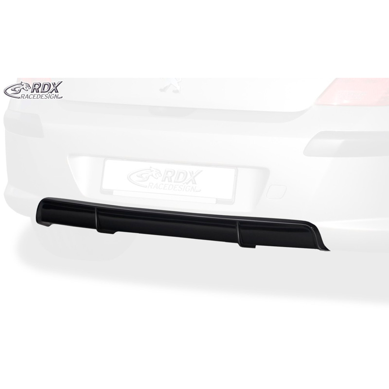 Jupe arrière 'Diffuseur' sur mesure pour Peugeot 308 HB 2007-2013 (ABS noir luisant)