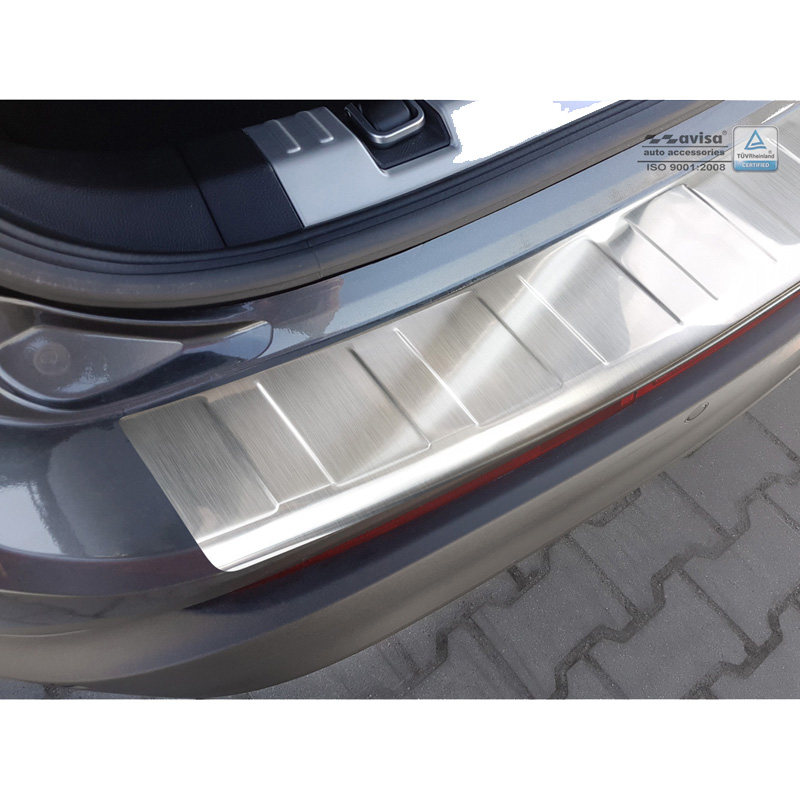 Protection de seuil arrière inox sur mesure pour Ford Edge 2014-2018 'Ribs'