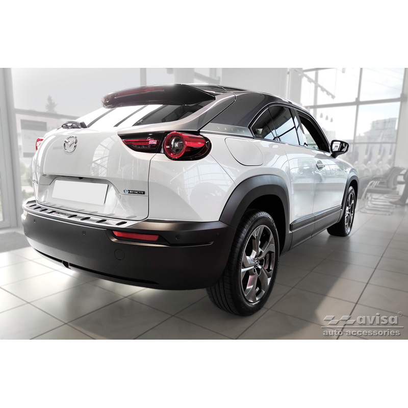 Protection de seuil arrière inox sur mesure pour Mazda MX-30 2020- 'STRONG EDITION'
