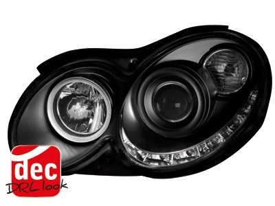 DAYLINE Headlights fits Mercedes Benz CLK W209 03-08 black