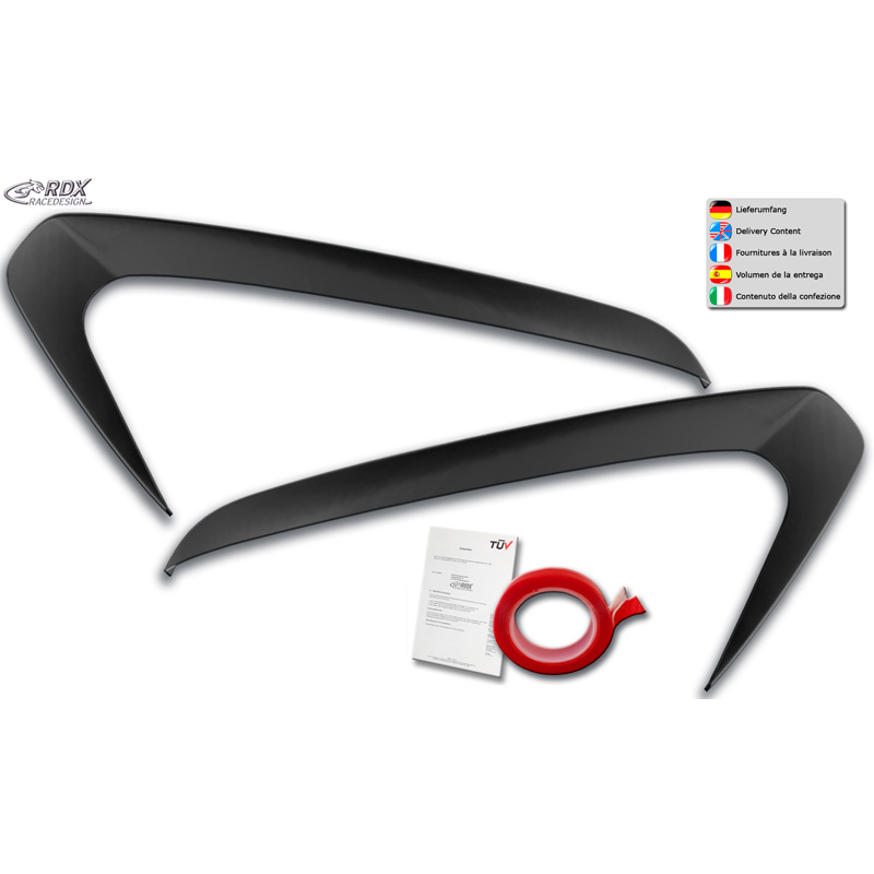 Spoilers de phares sur mesure pour Skoda Citigo 2011- (ABS)