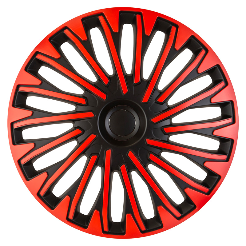 Jeu d'enjoliveurs Soho 15-inch noir/rouge