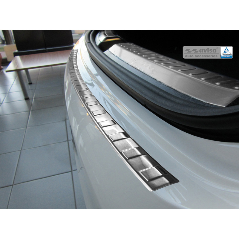 Protection de seuil arrière inox sur mesure pour Mercedes GLE Coupe 2015- 'Ribs'