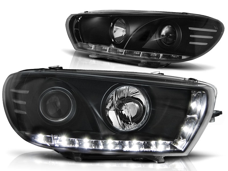 Headlights VW Scirocco lll 08- Devil Eyes Dlite LED Black