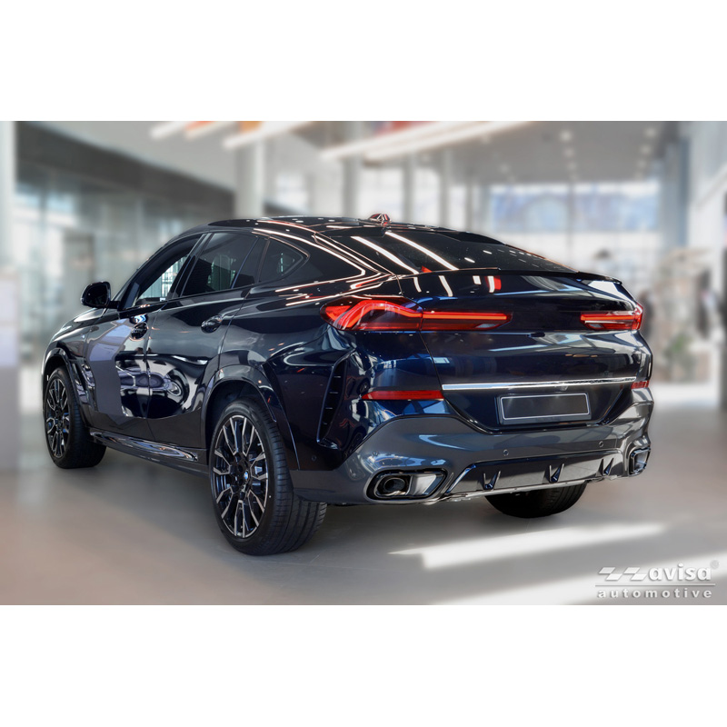 Avisa Revêtement d'habillage du hayon du coffre inox Chrome sur mesure pour BMW X6 (G06) 2024- excl. M-Sport
