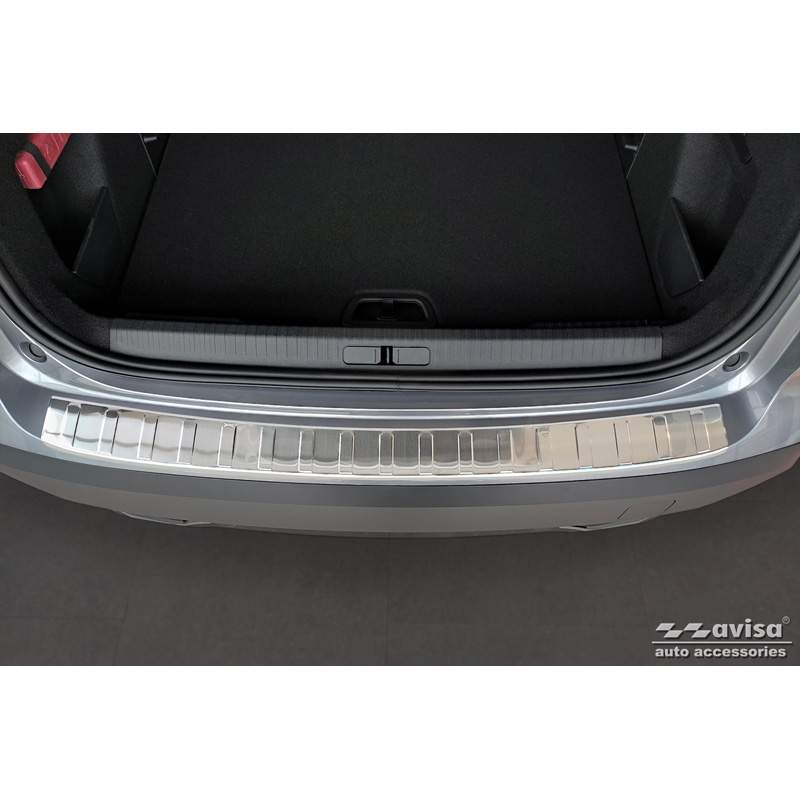 Protection de seuil arrière inox sur mesure pour Citroën C4/e-C4 III 2020- 'Ribs'