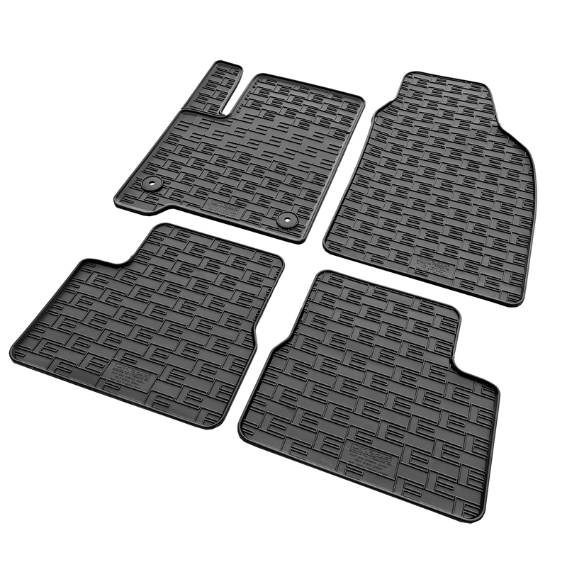 CIKCAR Set tapis de caoutchouc sur mesure pour Fiat 500 Hybrid 2026- (4-pièces + points de fixage)