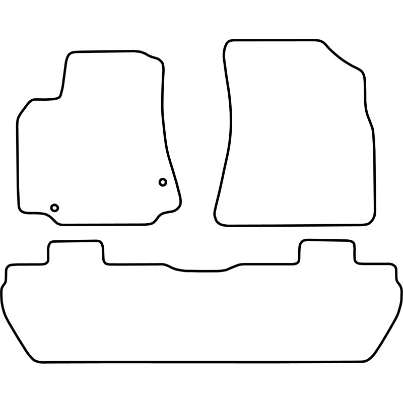Set de tapis de sol en velours sur mesure pour Peugeot Partner Tepee 2008-2012 & 2012-