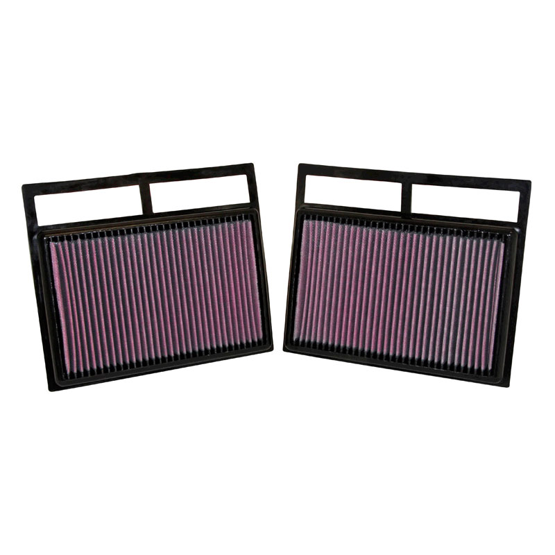 K&N Filtre à air de remplacement sur mesure pour Mercedes-Benz CL600/ CL65 / G65 AMG 2012-2017 / S600 / S65 AMG 2003-2017 / SL600 / SL65 AMG 2004-2017 / S600 / S 65 AMG / S650 Maybach 2015- / C180 2018- (2 per box) (33-2412)