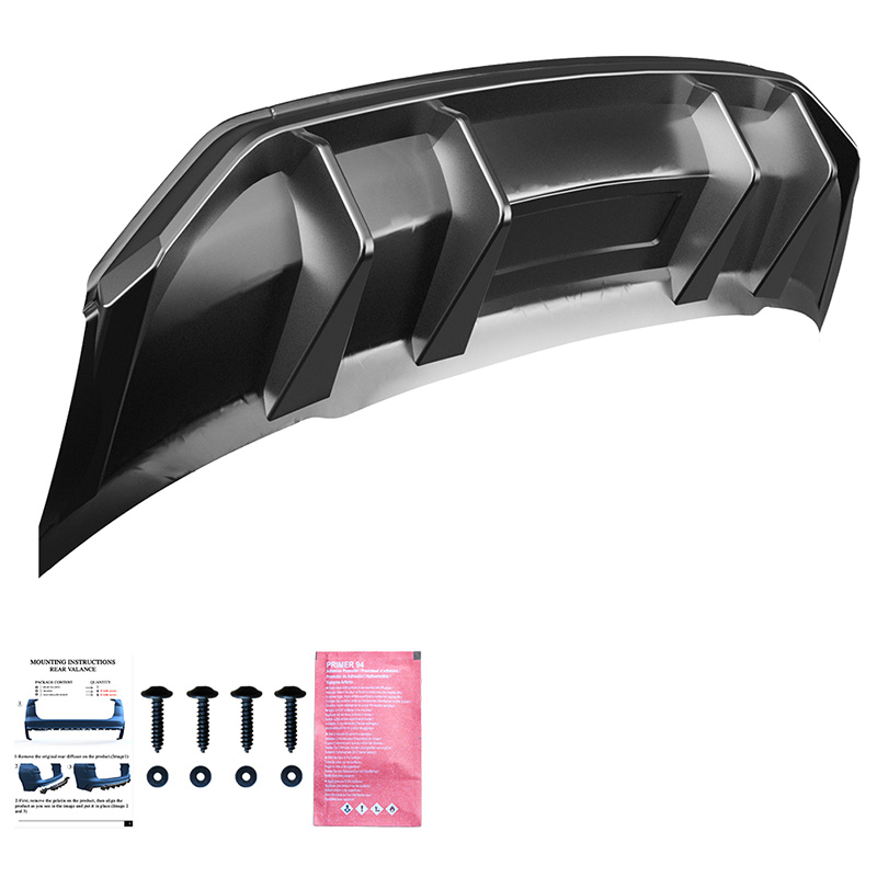 Oneway Jupe de pare-chocs arrière (Diffuseur) sur mesure pour Audi Q3 (F3N) Sportback S-Line 2019-2025 excl. RSQ3 - Noir brillant