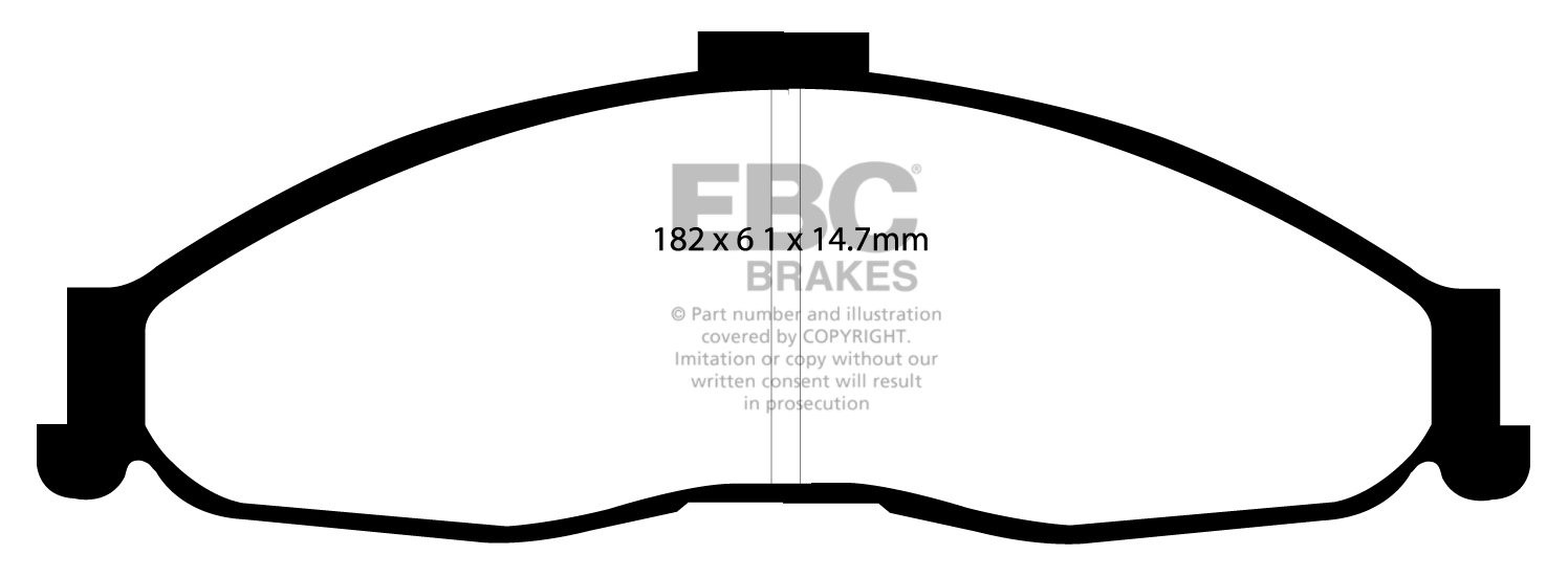 EBC Brakes PONTIAC Firebird 3.8 98-2002 Remblokken voorzijde red