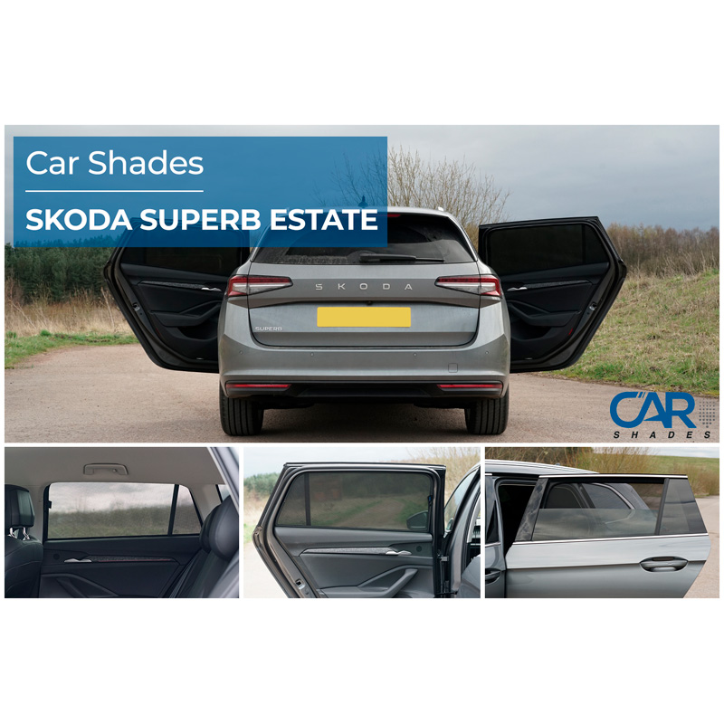 Set de Car Shades (portes arrières) sur mesure pour Skoda SuperB IV Kombi 2024- (2-pièces)