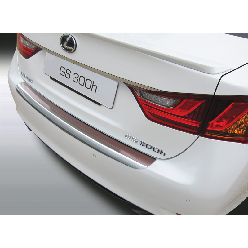 Protection de seuil arrière (ABS) sur mesure pour Lexus GS 2012-2015 Look 'Alu Brossé'