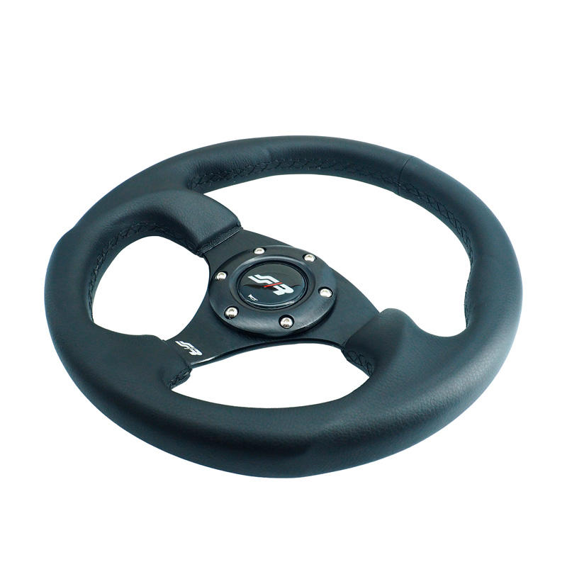 Simoni Racing Volant Universel 'Rolle' - Eco-Cuir Noir - Diamètre 300mm