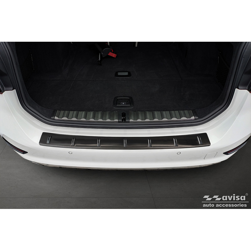 Protection de seuil arrière inox noir sur mesure pour BMW Serie 3 (G21) Touring 2019-2022 'STRONG EDITION'