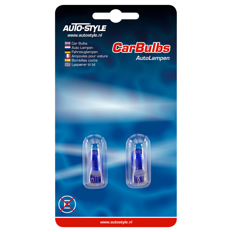 T-10 12V/5W Ampoules 12V Super Blanc (Natural Glass), set de 2 pièces