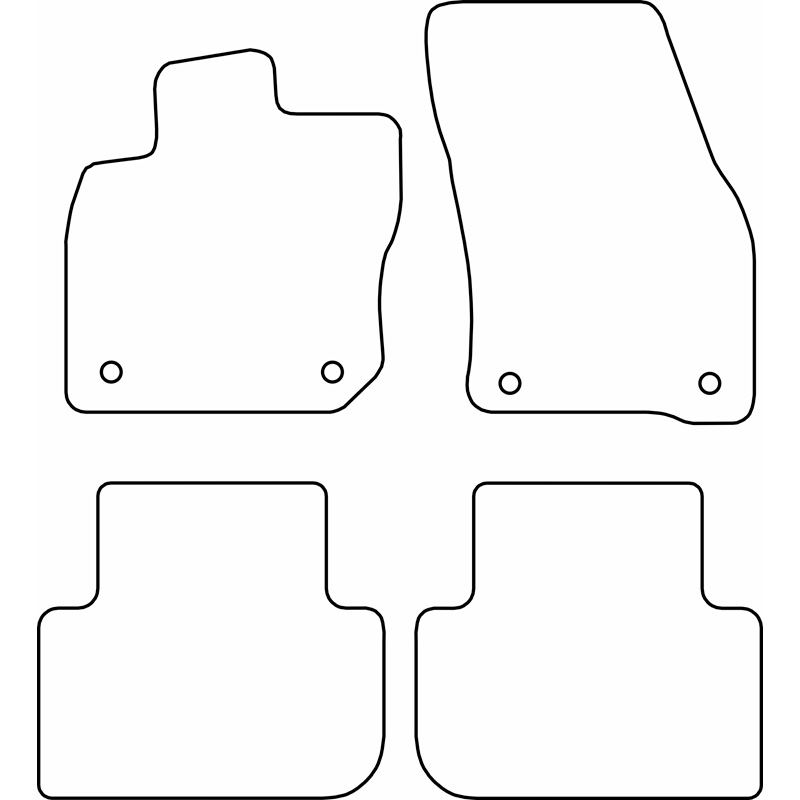 Set de tapis de sol sur mesure pour Volkswagen Tiguan III (CT1) eHybrid 2024-