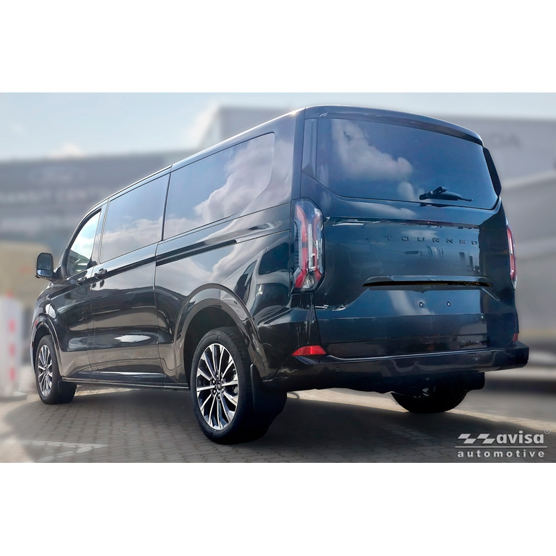 Avisa Moulure de hayon en Inox Noir Chrome sur mesure pour Ford Tourneo Custom II (V710) 2023- (avec hayon arrière)