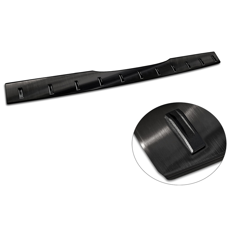 Protection de seuil arrière inox noir sur mesure pour Mercedes Vito / Classe V 2014-2019 & Facelift 2019- (hayon) 'STRONG EDITION'